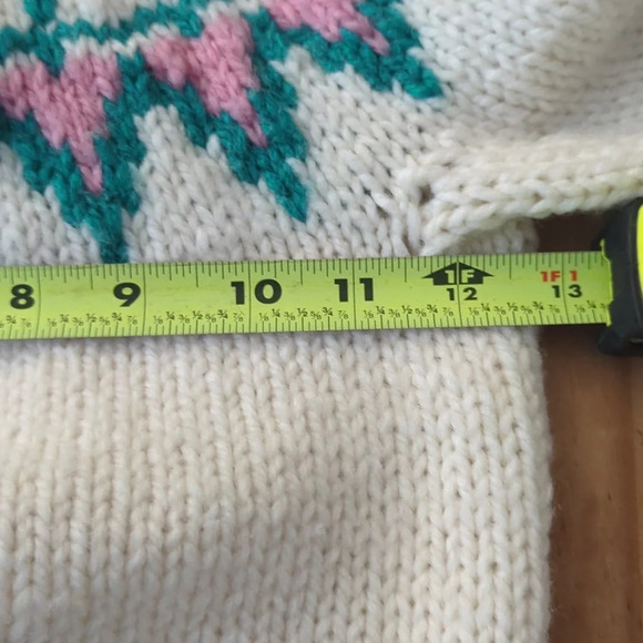 Hand knit toddler wool blend icelandic sweater 3-4 year old. - Picture 2 of 4